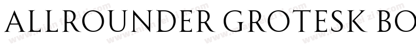 Allrounder Grotesk Book字体转换
